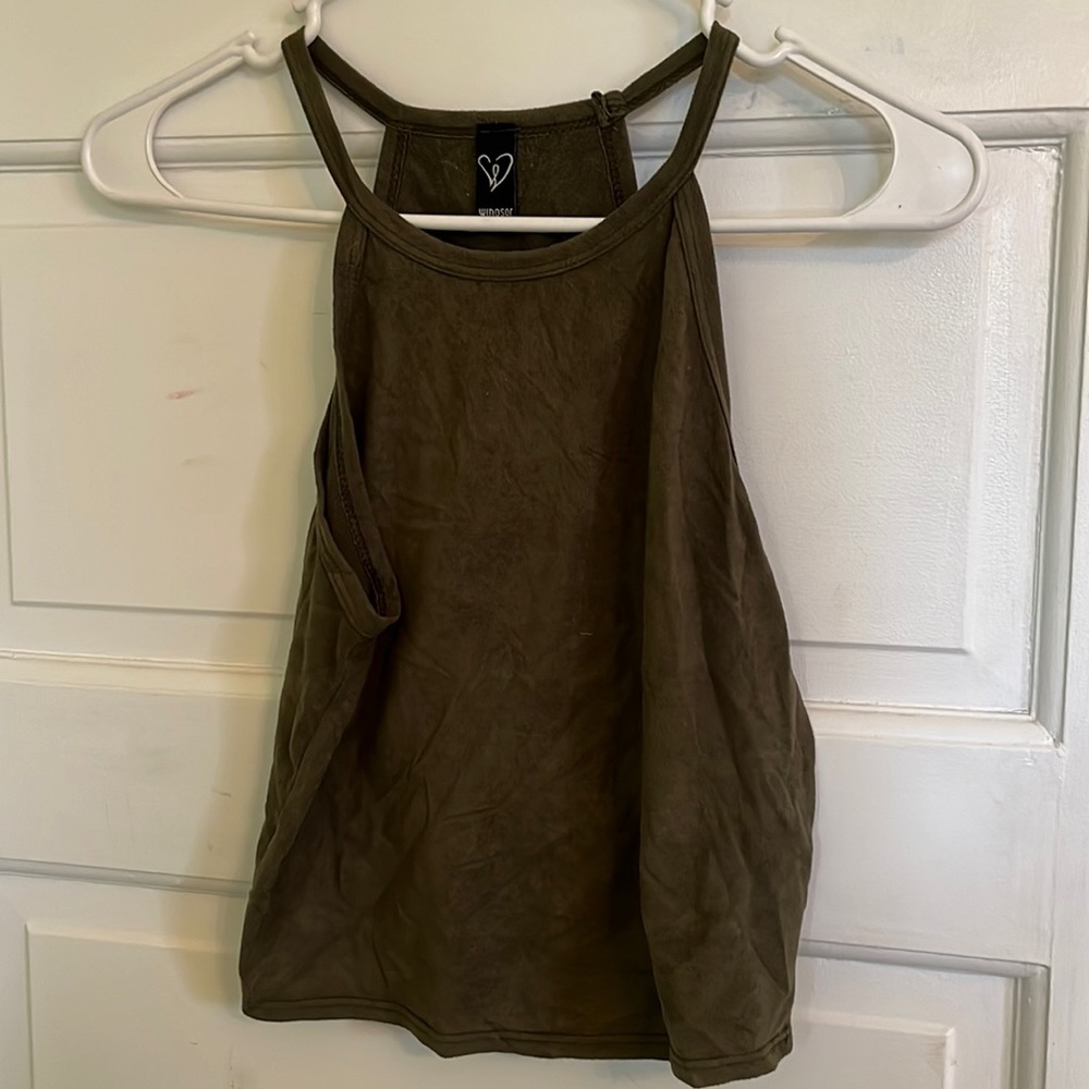 Windsor Dark Green Crop Top - Size Small